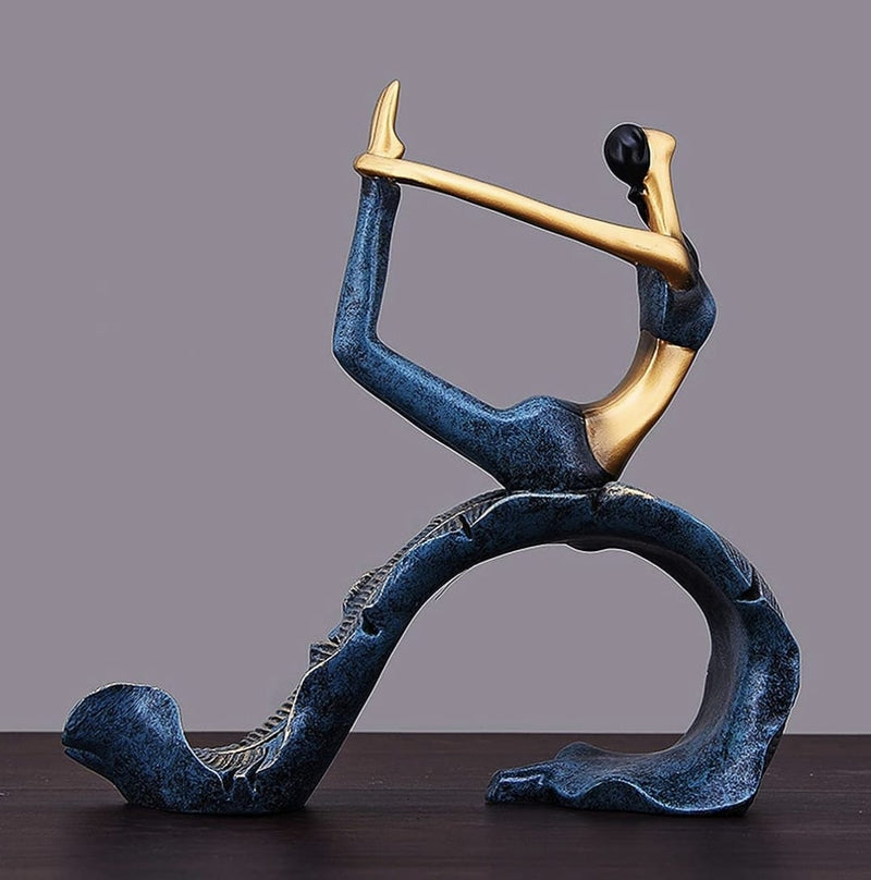 Resin Yoga Figure Sculpture