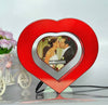 Red Heart-Shaped Floating Photo Frame – LED Magnetic Levitation
