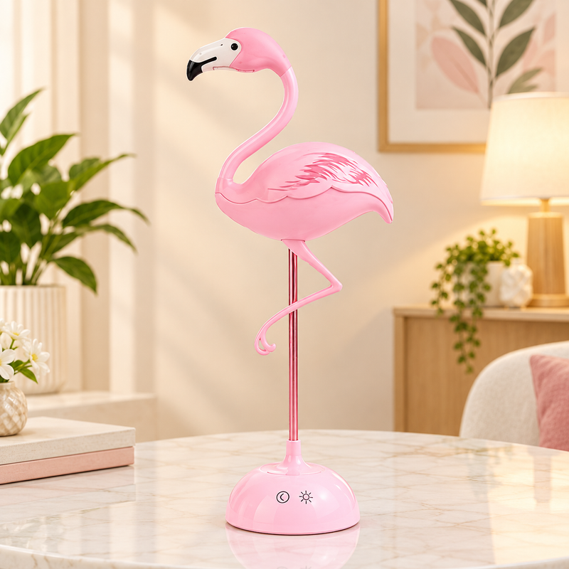 Fantasee Flamingo Desk Lamp – USB, Touch Dimmable