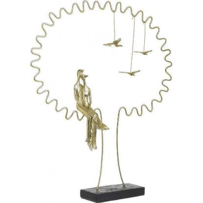 Metal Golden Couple Figurine