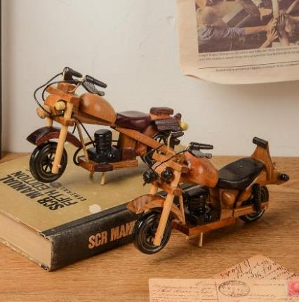 Wooden Antique Bike – Handcrafted Motorcycle Decor
