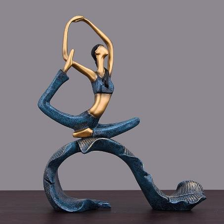 Resin Yoga Figure Sculpture