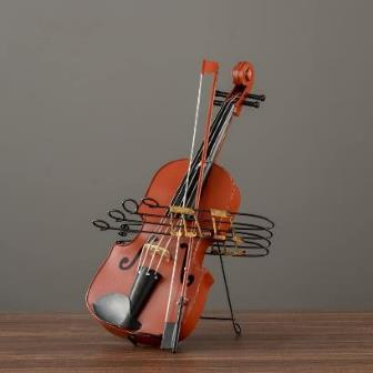 Retro Nostalgic Violin Décor – Musical Instrument Ornament