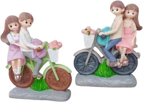 Cute Love Bicycle Couple Statue – 16 CM