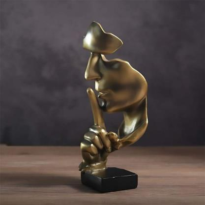 Silence is Golden Thinker Statue