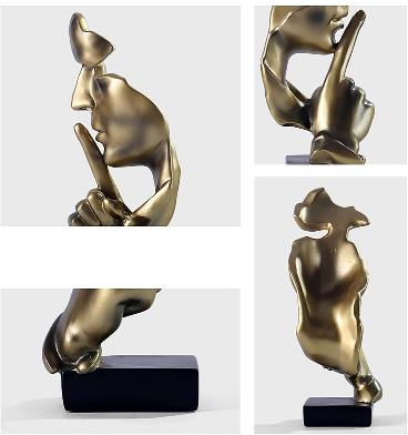 Silence is Golden Thinker Statue