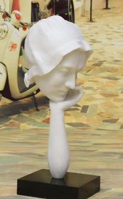 Hand Sad Face Sculpture