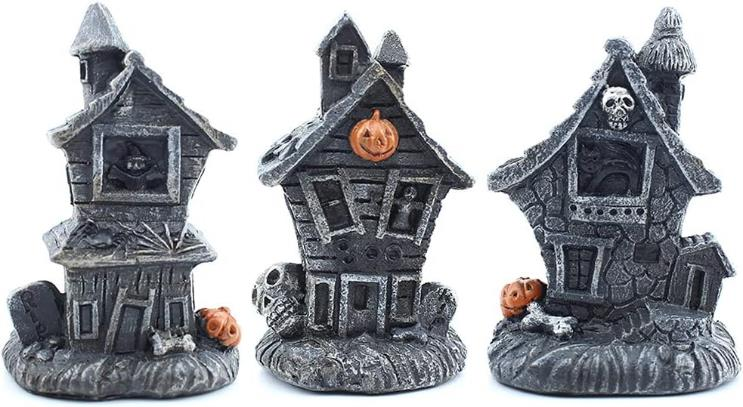 Resin Mini Halloween Haunted House Statue – 4.3 inch