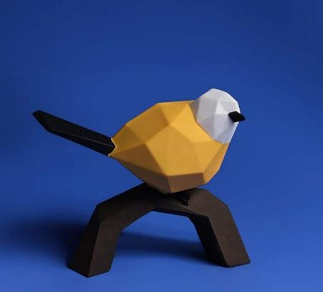 Nordic 3D Geometric Origami Sparrow Bird – 1 PC