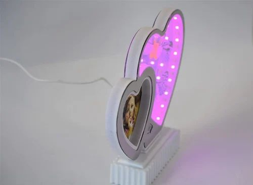 Butterfly Heart-Shaped Lighted Frame – Magic Mirror