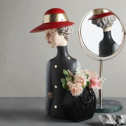 Nordic Cute Bow Girl Dry Flower Vase