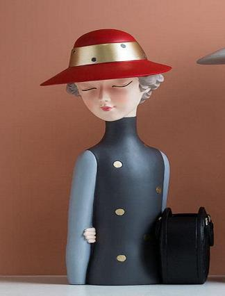 Nordic Cute Bow Girl Dry Flower Vase