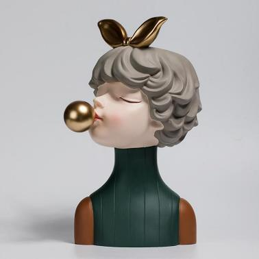 Cute Girls Statue Flower Pot – Resin Planter