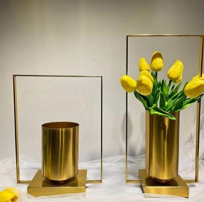 Golden Flower Vase