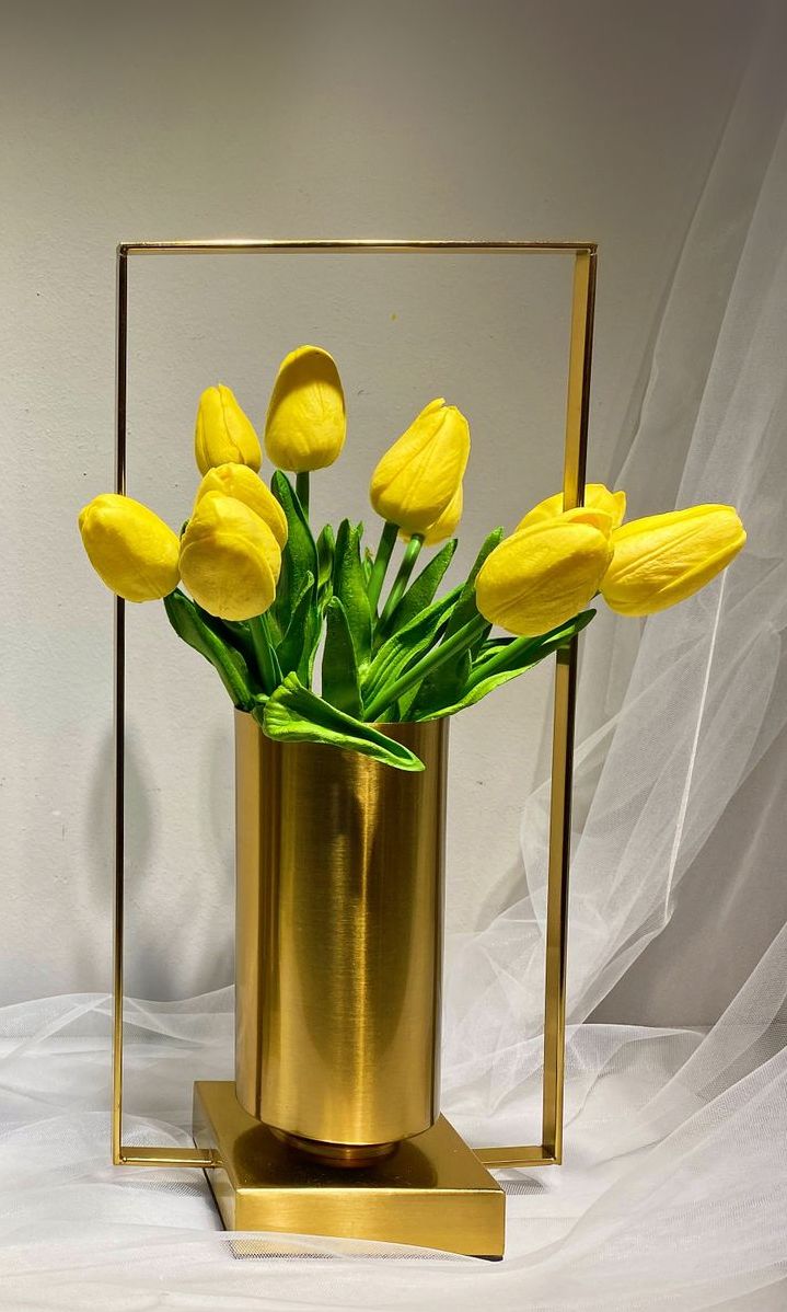 Golden Flower Vase