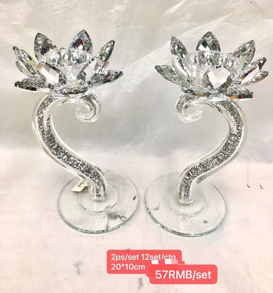 2-Candle Holder – Silver