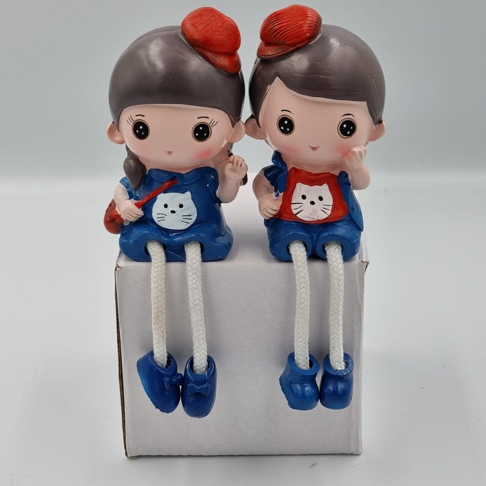 2pcs Couple Hanging Legs Figurines – Mix Design