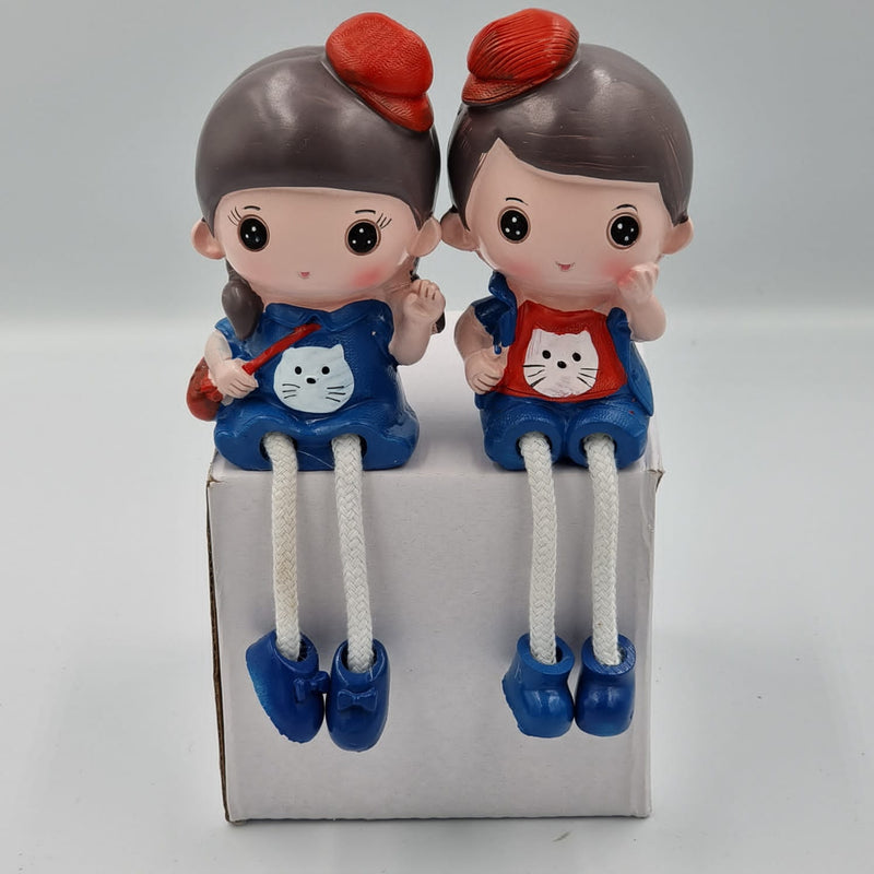2pcs Couple Hanging Legs Figurines – Mix Design