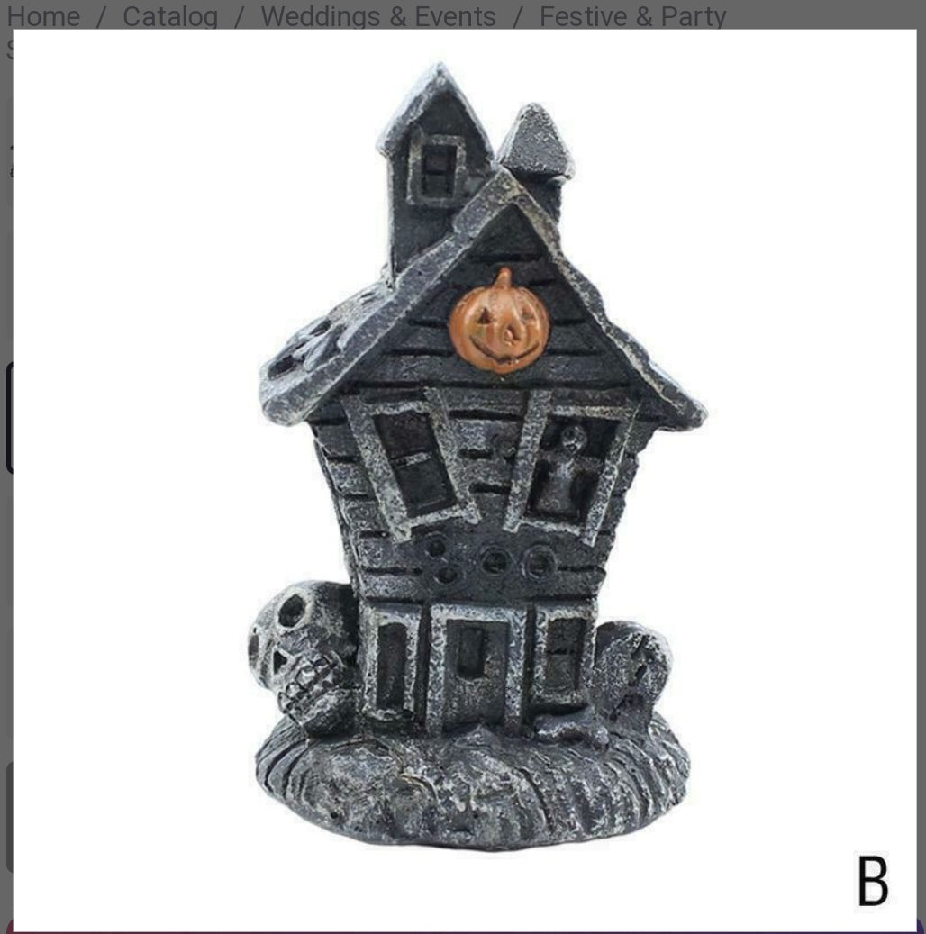 Resin Mini Halloween Haunted House Statue – 4.3 inch