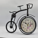 Vintage Style Bicycle Metal Clock – Black/White