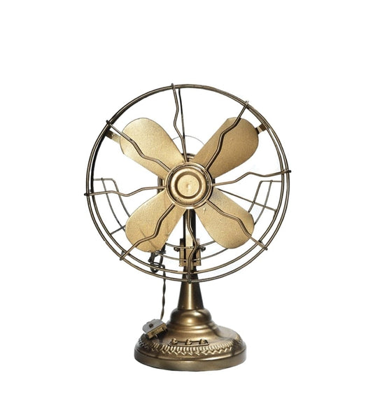 زينة حديدية عتيقة – منحوتة مروحة كلاسيكية