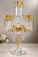 حامل شموع بخمسة شموع مع قاعدة