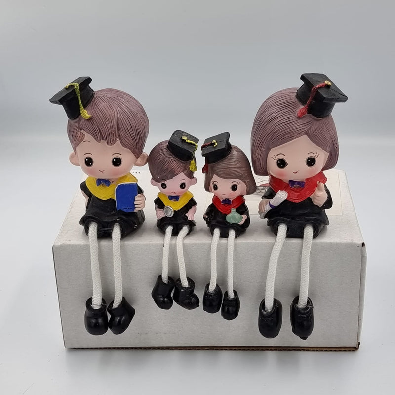 4pcs Family Hanging Legs Figurines – Mix Design