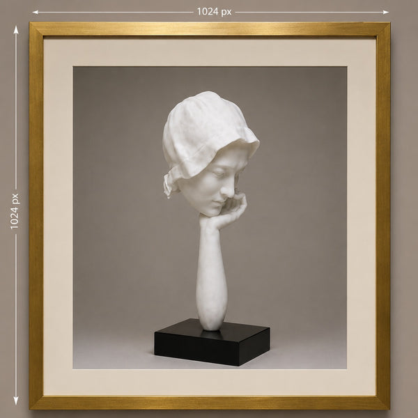 Hand Sad Face Sculpture