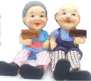 2pcs Couple Hanging Legs Figurines – Mix Design