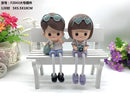 2pcs Couple Hanging Legs Figurines – Mix Design