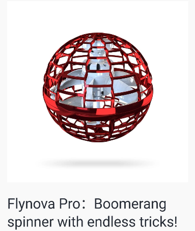 LED BOOMERANG BALL material: PLASTIC