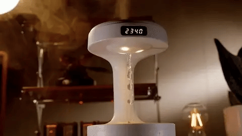 مرطب هواء مضاد للجاذبية - سعة 800 مل مع شاشة عرض ساعة LED