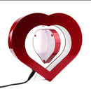 Red Heart-Shaped Floating Photo Frame – LED Magnetic Levitation