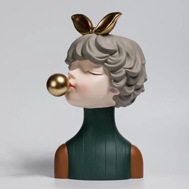 Cute Girls Statue Flower Pot – Resin Planter