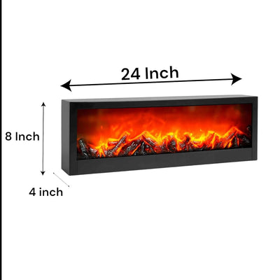 LED Electric Wall & Table Fireplace – Black