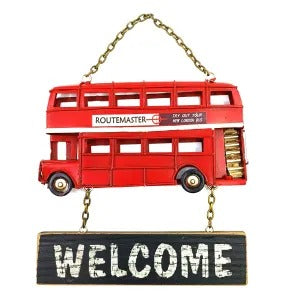 Hanging Welcome Vintage Bus Ornament