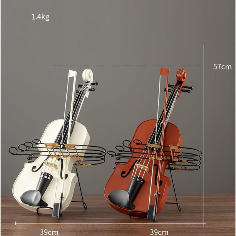 Retro Nostalgic Violin Décor – Musical Instrument Ornament