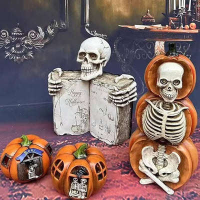 Halloween LED Spell Book with Scary Ghost