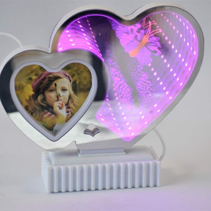 Butterfly Heart-Shaped Lighted Frame – Magic Mirror