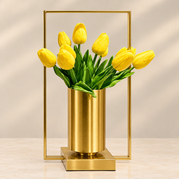 Golden Flower Vase