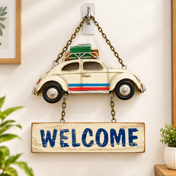 Hanging Welcome Vintage Car Ornament