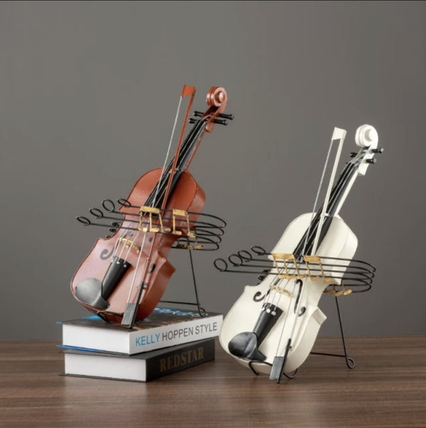 Retro Nostalgic Violin Décor – Musical Instrument Ornament