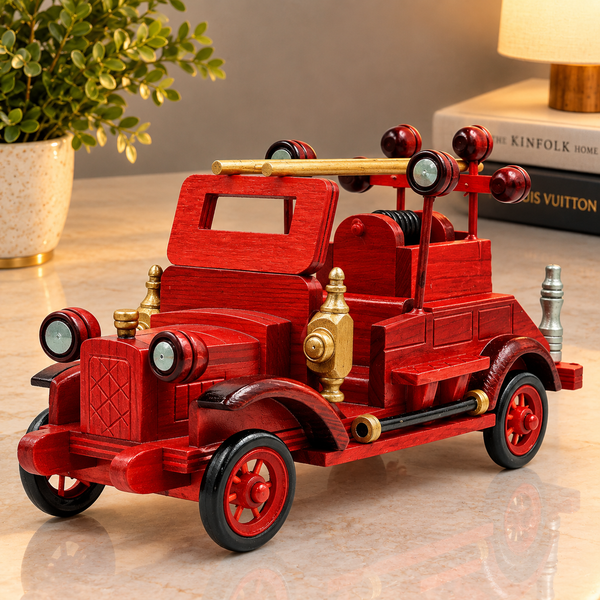 Souvenir Tree – Retro Car & Fire Machine Figurine