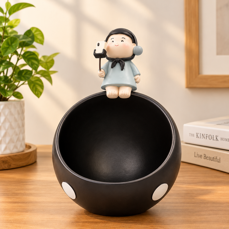 Black Resin Bowl Decoration