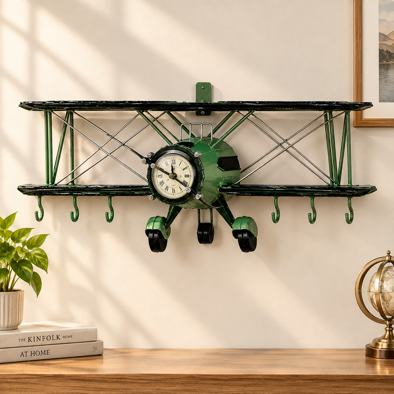 Old Aircraft Wall Hanging Figurine – Wrought Iron